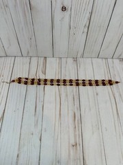Vintage Cream Color Pearl and Acrylic Amber 3 Strand Chocker Necklace