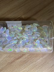 50 Carat Lot Natural Ethiopian Welo Opal Chips – Vibrant Multicolor Fire Play –