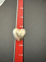 Vintage Puffy Heart Sterling Silver Ring With Bell Inside, Signed Mexico 925