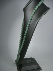 Vintage Jade Butterfly Necklace Jadeite Green Beaded 26 in Beaded Pendant Tassel