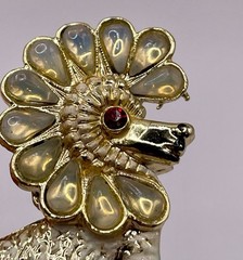 Lion Floral Mane Brooch Pin Fashion Jewlery Gold Vintage Style 1.25″Lot Of 2