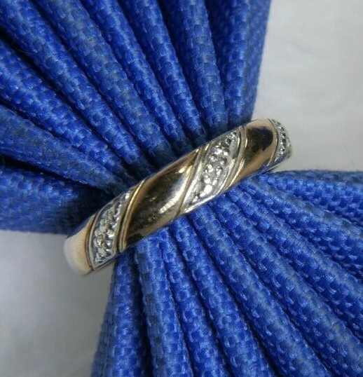 Vermeil & 0.925 Sterling Silver band estate dainty ESTATE Ring size 6