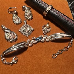Coleman Black Hills Gold Sterling Silver & Solid 12k Mixed Jewelry Lot Gem 925