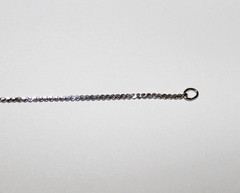Vtg Sterling Silver 925 Serpentine Chain Link Bracelet 6.5″ (2g) 2mm Wide-Signed