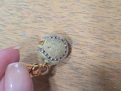 Vintage Y2K Juicy Couture Tennis Ball Charm Gold Tone Rhinestone Charm
