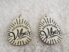 Adventure Vibes Wood Pierced Earrings (G3)