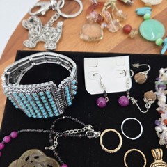 Estate Jewelry Asst Lot Of 30 Items Silver- Turquoise-Rings-Necklaces VTG #4 Set