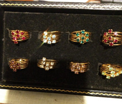 Lot of Birthstone rings 12