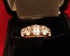 Sterling White Stones Ring Vintage – The Franklin Mint – Great shine