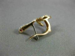 ESTATE .42T DIAMOND & AAA RUBY 18KT ROSE GOLD 3D SNAKE FUN HANGING EARRINGS