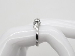 Signed THE LEO $3450 .78ct Si2 F CERTIFIED Diamond 14k White Gold Wedding Ring