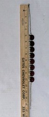Vintage Deep RED Burgundy Maroon ROUND Thermoset Gold Tone 16″ Necklace Choker