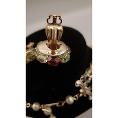 Vintage multi-strand necklace with matching earrings