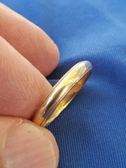 VINTAGE SOLID 14 KARAT GOLD Deco Wedding Band Size 8.25 Milgrain Ring 3.5 Grams