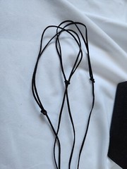 Estate Sale! PAIR Stone Pendant Necklaces Leather Adjustable Cord-Turtle, Fish