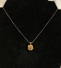 1/20 14K Gold-filled Rose Pendant w/ Necklace 4.75g