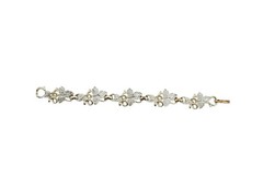 Sarah Coventry Ivy Leaf Bracelet Silver Gold Tone Vintage Silvertone Goldtone 94