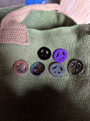 Peace Sign Pin Collection 6 Pins Double Posted Waterproof Designed In Humboldt