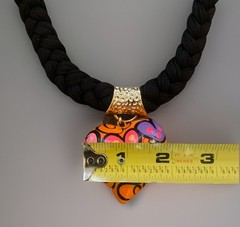 Hand Painted Boho Heart Necklace Lot RARE One of a Kind Frida Free Shipping!