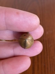 Vintage Lot 1940’s Gold Tone Metal Brass Football 1/2” & 7/8” Charm Fob Pendants