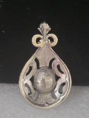 Vantage 1990 Avon Victorian Faux Amethyst Marcasite Teardrop Pendant Only