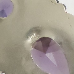Vtg 90s Southwestern Style Sterling Silver Dangle Earrings Faceted Amethyst Boho