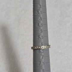 Vintage 1990s 925 Sterling Silver Gold Plated Eternity Band Ring Size 6.25 1.70g