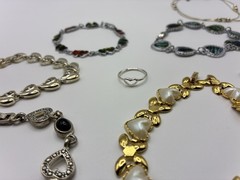 Large Vintage Heart Lot of Necklaces, Bracelets, Brooch’s, Earrings & a Ring 42