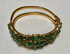 AUTHENTIC SWOBODA CUFF BRACELET ~ JADE, PERIDOT ~ STUNNING!