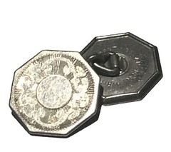 Vintage 14K White Gold SinglrFront Cufflinks Art Deco Belais 2.5 Grams ONLY ONE