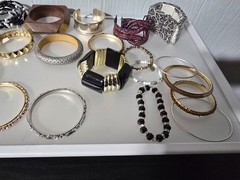 Mixed metal materials lot of 47 bracelets