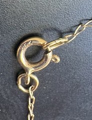 Vintage 10K Solid Yellow Gold Pearl & Diamond Swirl 18” Pendant Necklace 2.17g