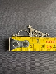 Vintage Silver Amazigh Fibula Pendant Handmade Moroccan Tribal Pendant