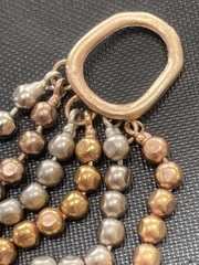 LES BERNARD Necklace Vintage 6 Strand Tricolor ball chain 16.5” drapes