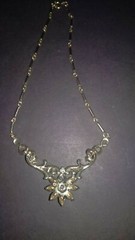 Vintage Signed Coro Costume Jewelry Adolf Katz Necklace and Earrings