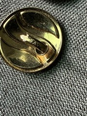 Vintage Avon Enamel Clip Earrings Round Deco Purple Gold Tone Y2K 80s 90s Career