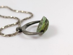 Vtg Egyptian Revival Tutmania Scarab Beetle Spinner Pendant Necklace