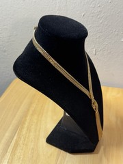 Vintage Napier Mesh Gold Plated Chain Lariat Tassel Fringe Chain Necklace
