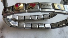 Y2K Italian Charm Bracelet DOUBLE ROW 9mm D’LinQ, Uberry, B’linQ, DISNEY