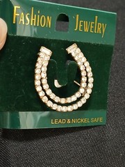 New Lovely Rhinestone Good Luck Lucky Horseshoe Brooch Pin