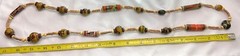 African Necklace Safari Animals Ceramic Painted Wood Bead Necklace 16”