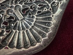 VINTAGE 800 SILVER WIDE CUFF BRACELET INTRICATE PEACOCK DESIGN 38 GRAMS