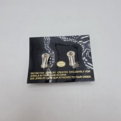 Vintage PARK LANE Swirl Clip-On Earrings 18k Gold & Silver Plate Plate On Card