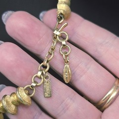 Rare Monet Gold Plated Choker Statement Necklace 16″ 1940s-1950’s Retro Spike