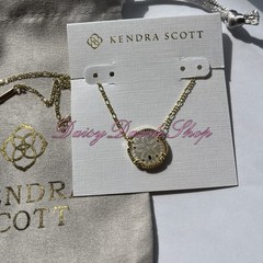 ✨Kendra Scott Sand Dollar Gold Pendant Necklace In Natural Mother of Pearl New✨