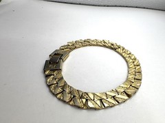 David Monn Gold Tone Nugget Bracelet 1990’s 7.5”