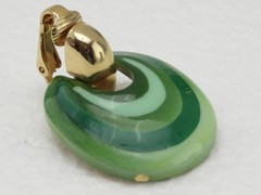 1970s EISENBERG Shades of Green Enamel Artist Series Owl Brooch & Earrings