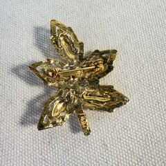 AAI Leaf Brooch Gold-Tone Intricate Detailing Vintage Style MCM