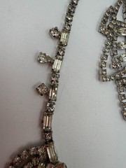 Vintage Necklace Lot Rhinestone 3 Piece MCM Era PJ