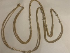 30 Vtg Goldtone Costumes Jewelry Lot Coro, SAC, Lisner, Trifari, 7 Monet, Etc.